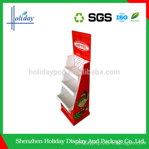 Wholesales selling goods cardboard display stand floor stand